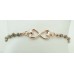 Infinity hearts/ Silver Leave-beige/ 925 Silver rose gold-plated